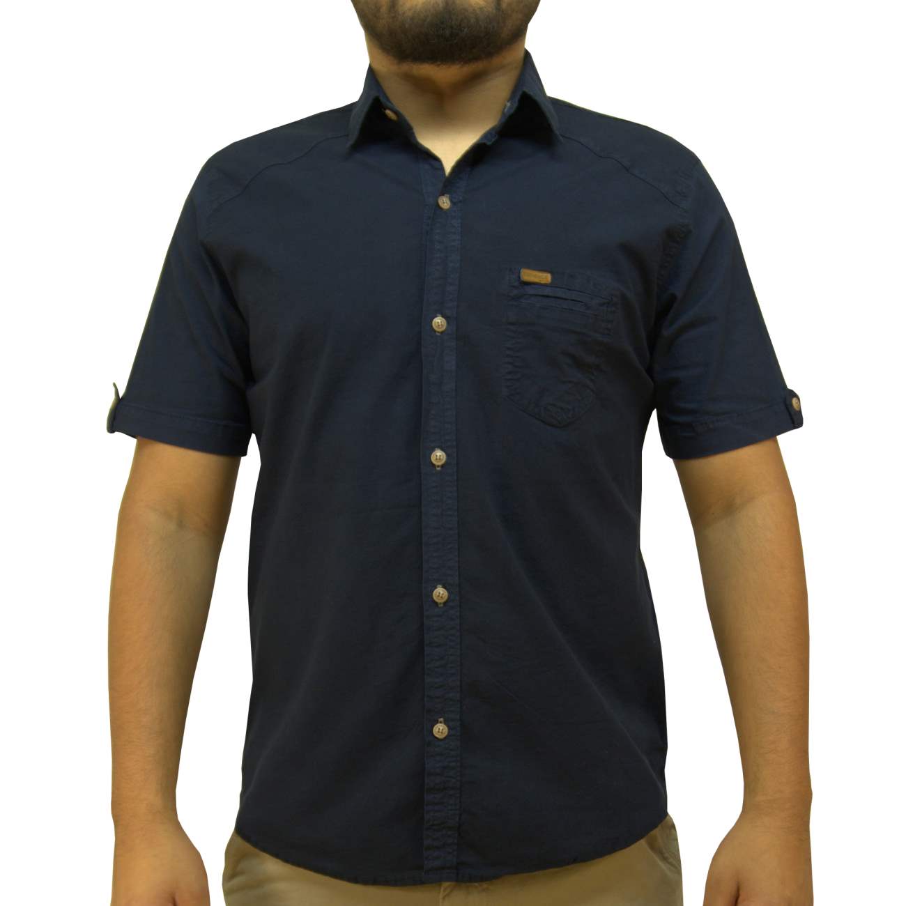 CAMISA MANGA CORTA DRILL EMINENCE - AZUL - 1