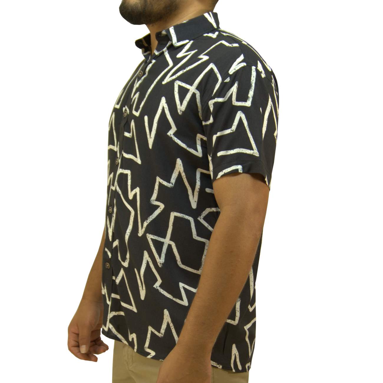 CAMISA MANGA CORTA CHALIS KREEMP IRREGULAR - GRIS - 3
