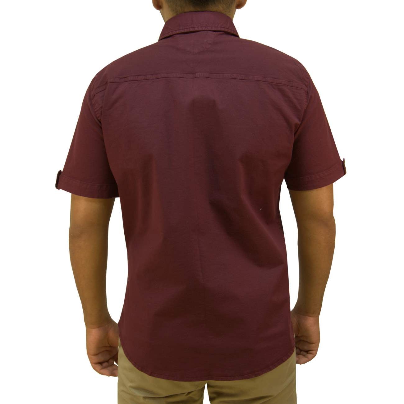 CAMISA MANGA CORTA DRILL EMINENCE - GUINDA - 2