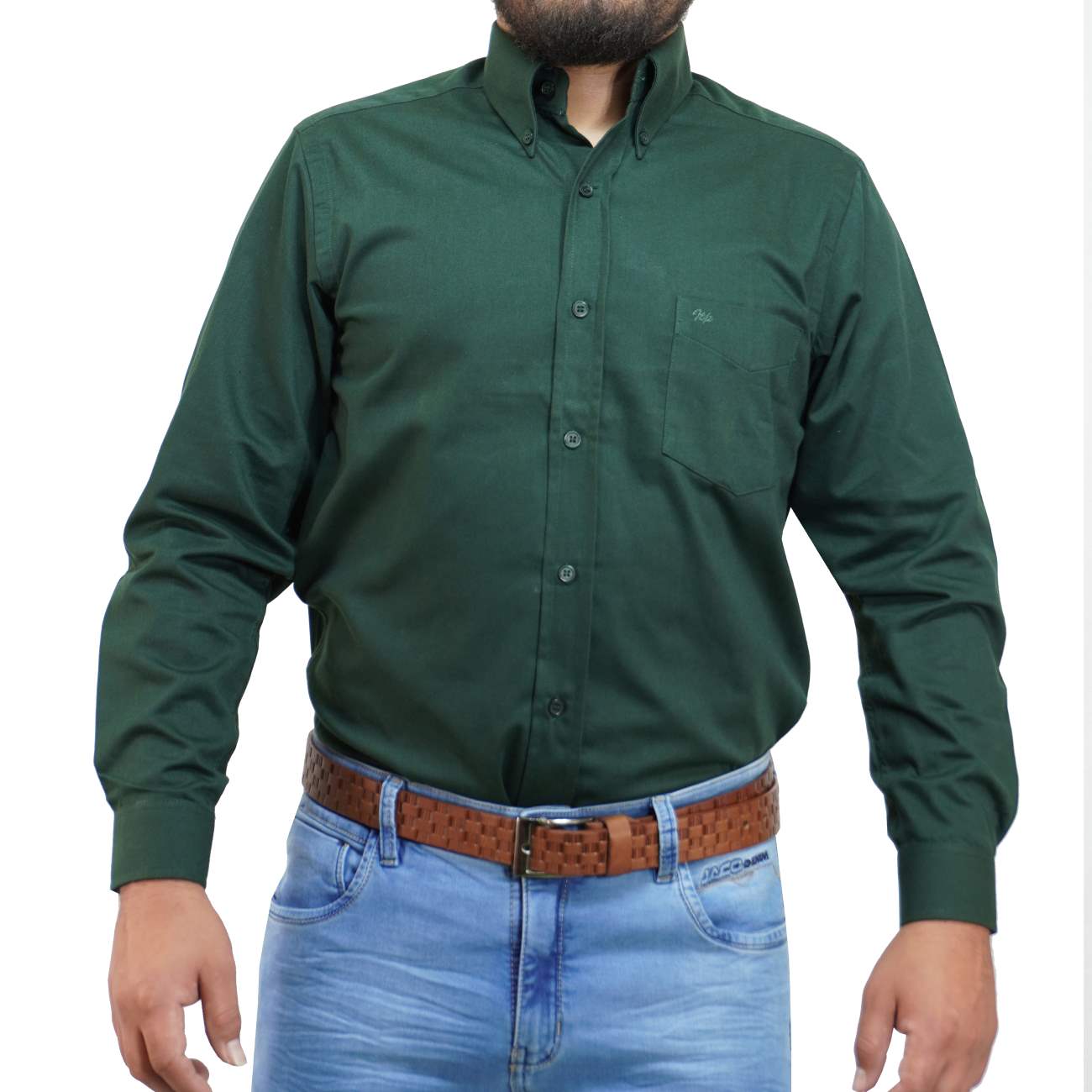 CAMISA MANGA LARGA INTREPID - VERDE OSCURO - 1