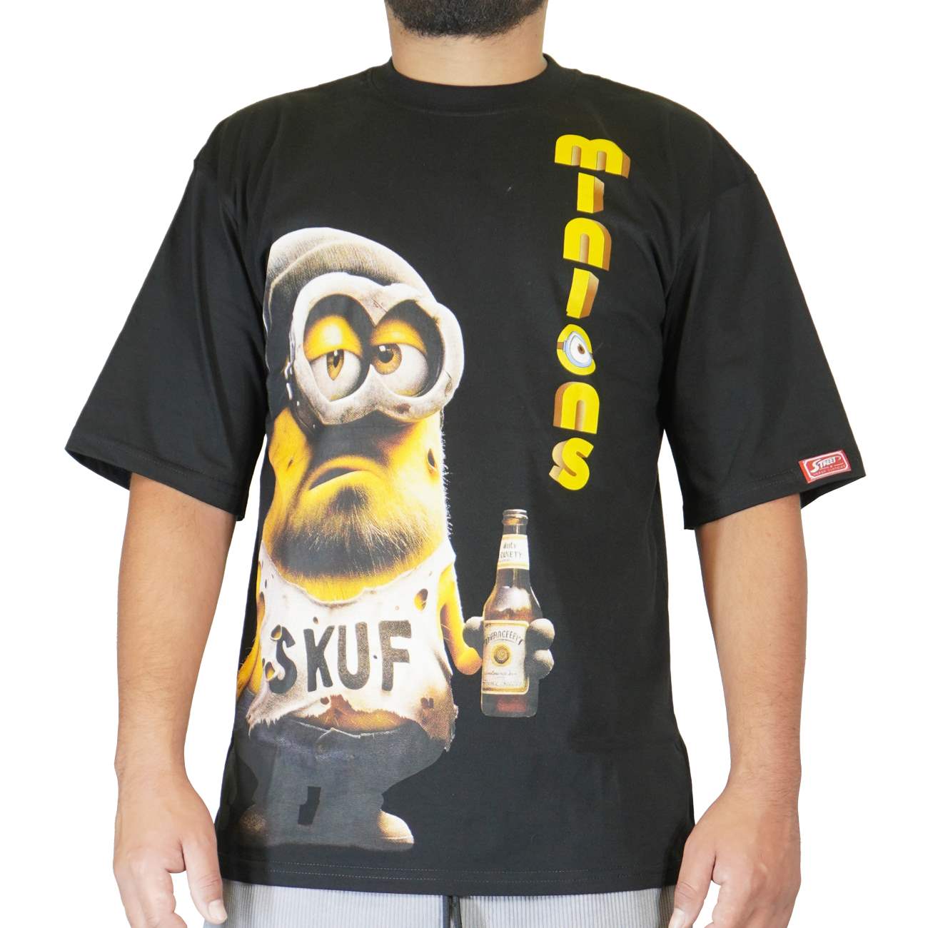 POLO MANGA CORTA STREET OVER MINIONS - NEGRO - 1