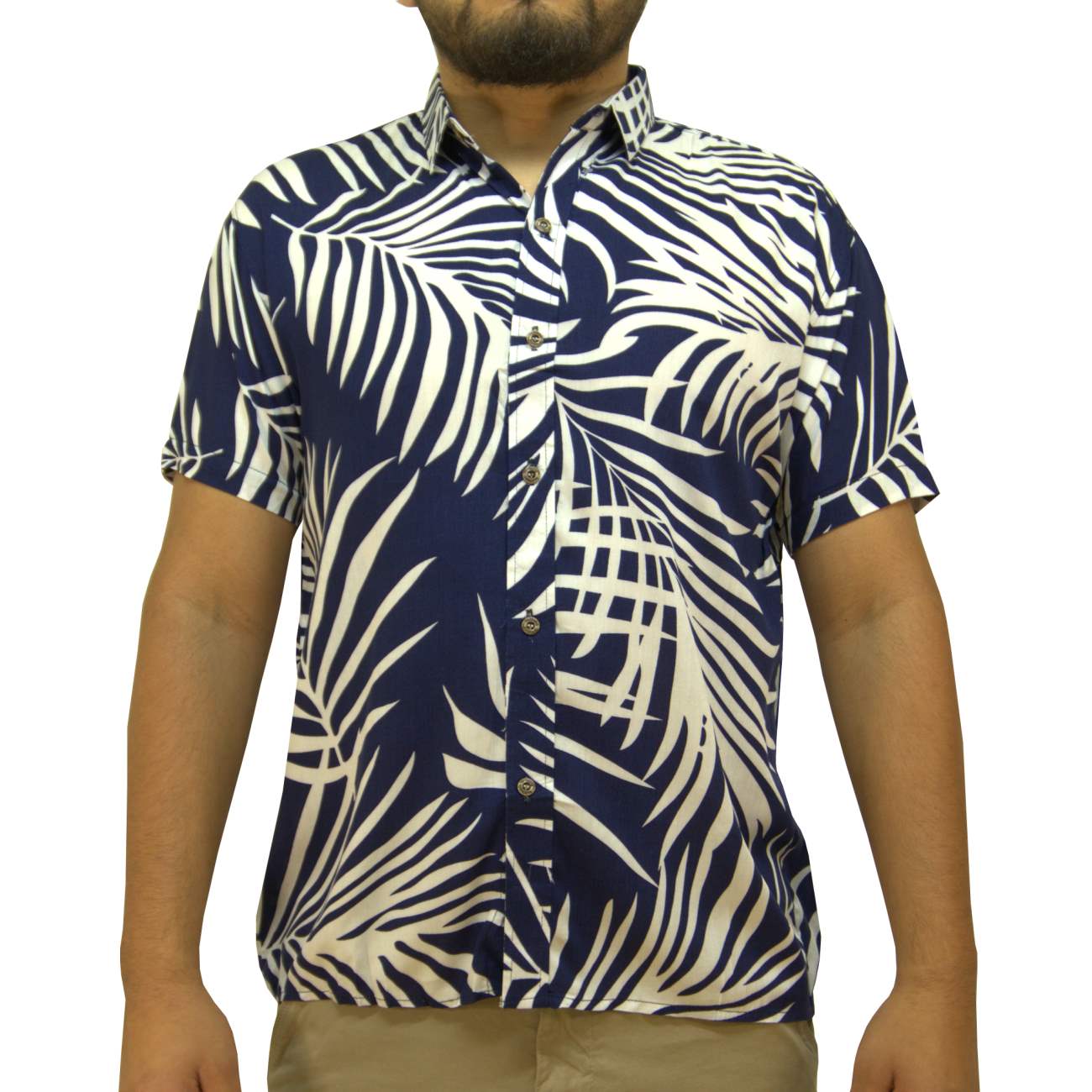 CAMISA MANGA CORTA CHALIS KREEM PALMERA - BLANCO - 1