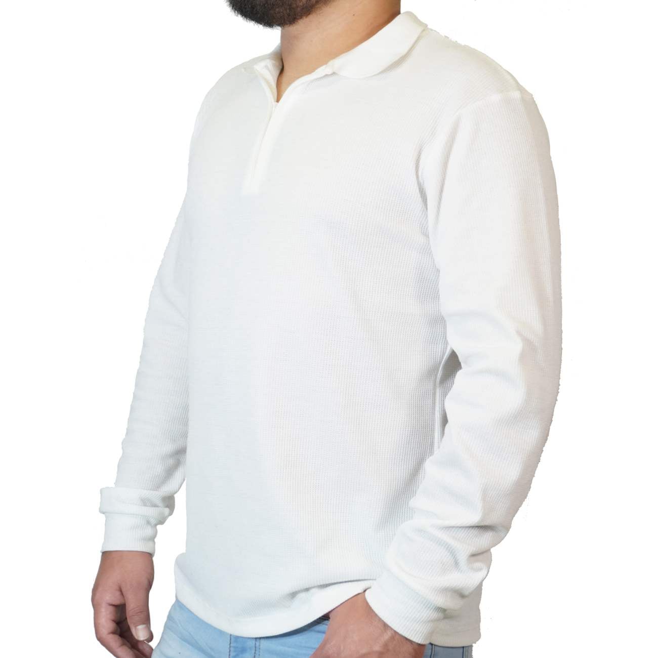POLO MANGA LARGA CAMISERO N - BLANCO - 2