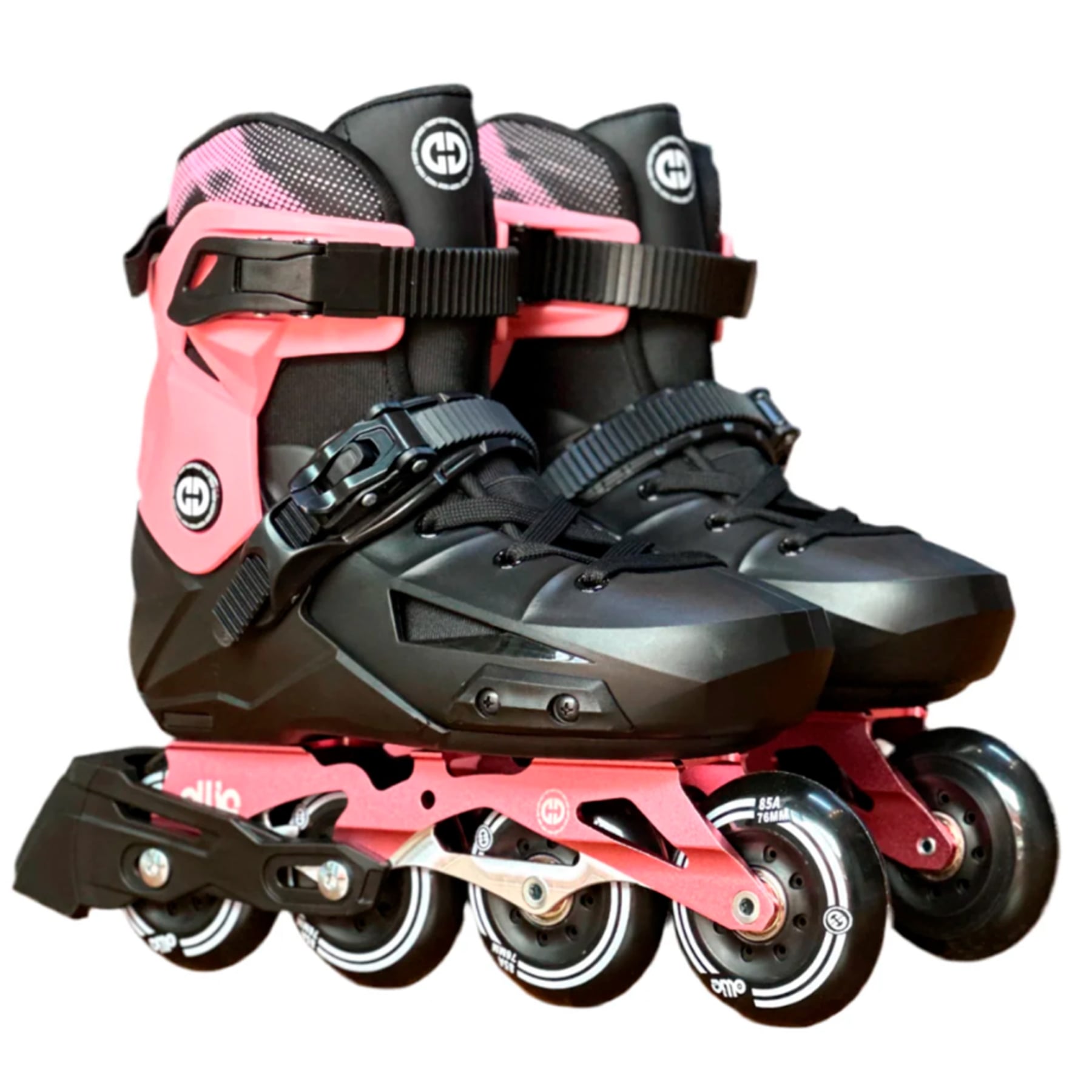 PATINES LINEA 4 RUEDAS OLLIE SK 2 - NEGRO/ROSADO DEL 32-35 YS-Q3-S - 2