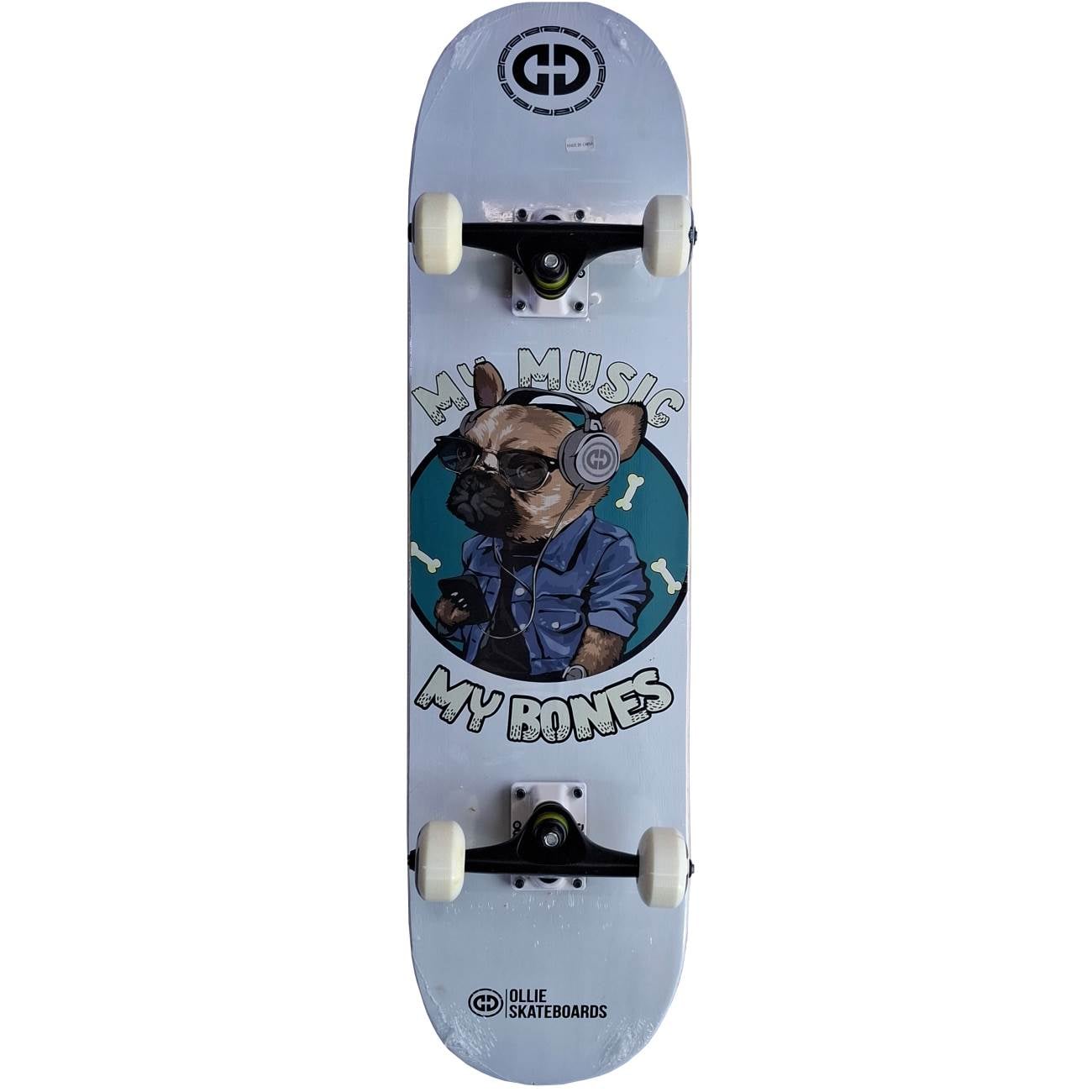 PACK SKATEBOARD PROT OLLIE MY BONES MY MUSIC   - BLANCO MG-7109-SET - 2
