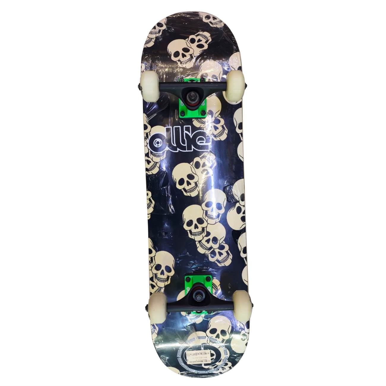 SKATEBOARD OLLIE BASIC SKULL MULT III - NEGRO/BEIGE OM-3108-D - 1