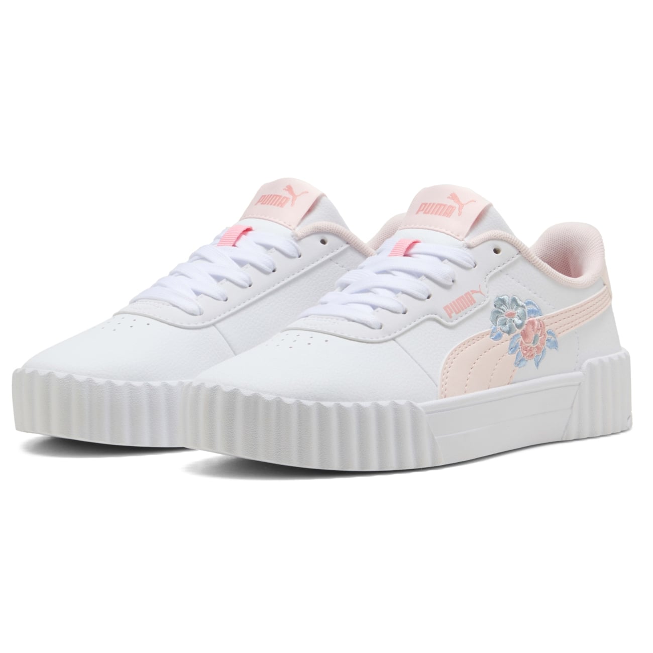 ZAPATILLAS PUMA UNISEX URBANAS CARINA 3 FLORAL - BLANCO 405624-01 - 2