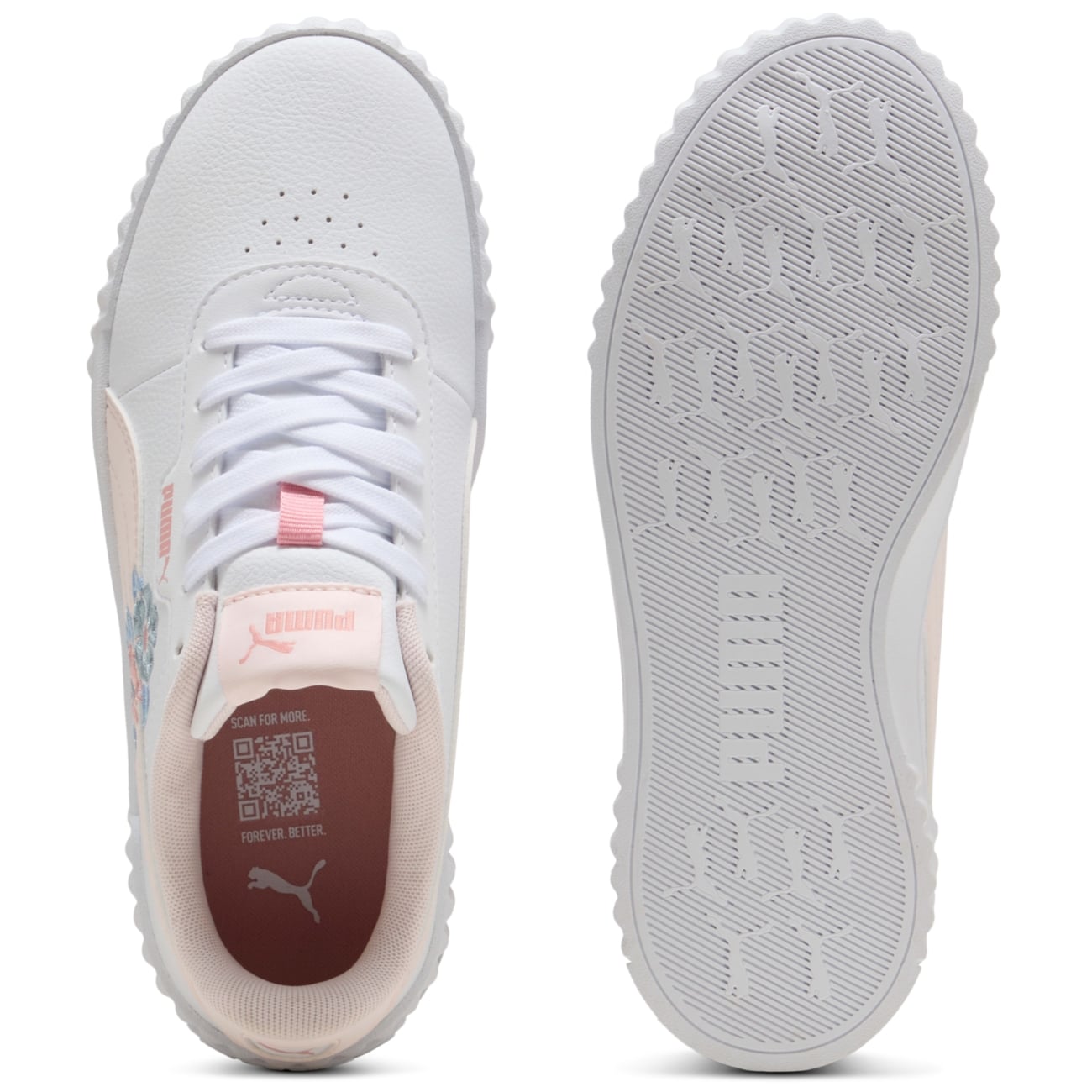 ZAPATILLAS PUMA UNISEX URBANAS CARINA 3 FLORAL - BLANCO 405624-01 - 4
