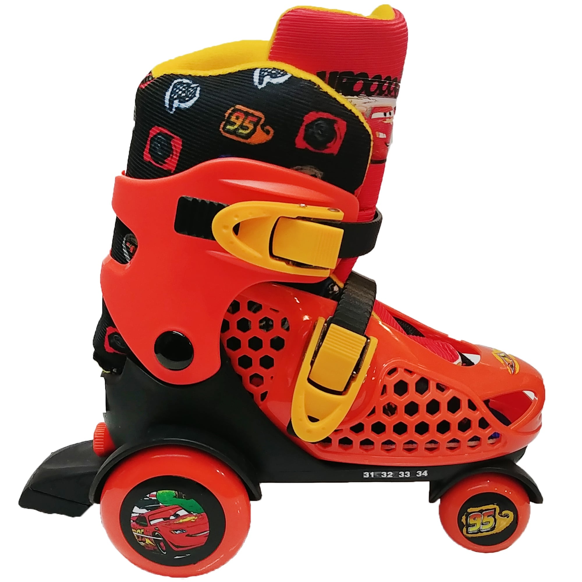 PATINES OLLIE 4 RUEDAS DISNEY CARS TALLA DEL 31 AL 34 AJUSTABLE - NARANAJ 19580 - 1