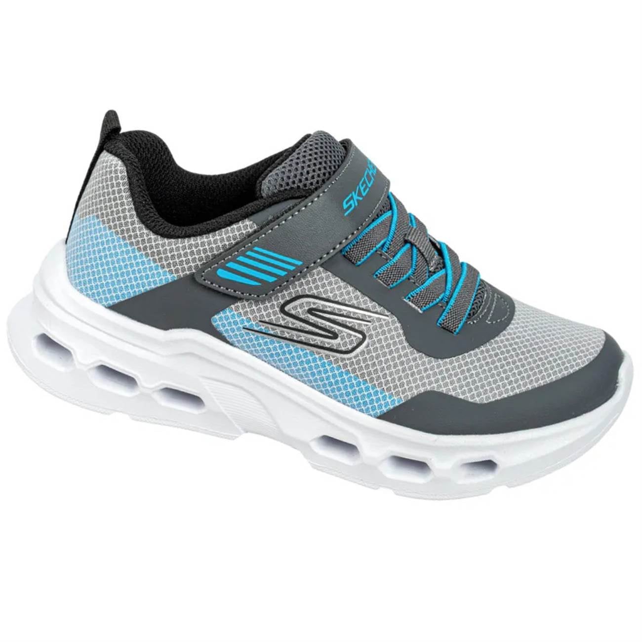 ZAPATILLAS SKECHERS PARA NIÑOS RUNNING GLIDE STEP DRIFT ZORZOX - GRIS 405125L-CCBL - 1