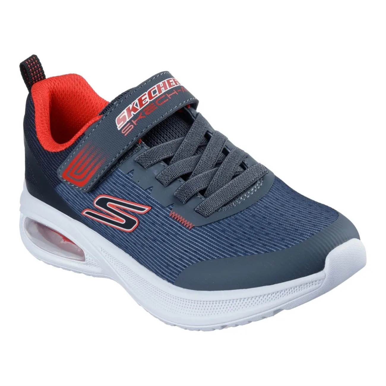ZAPATILLAS SKECHERS PARA NIÑOS RUNNING MICROSPEC MAX ADVANCE - GRIS 404105L-CCBK - 4
