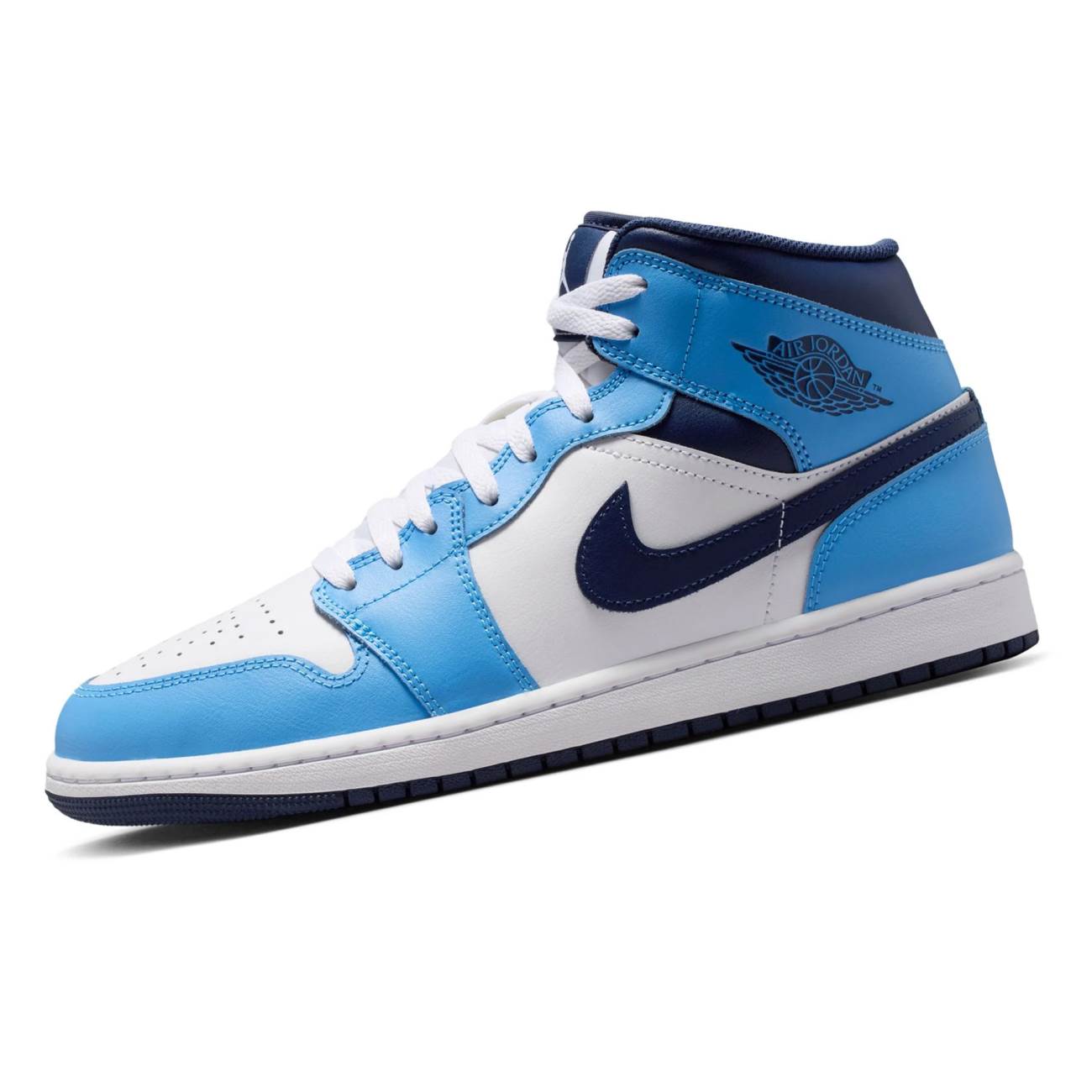 BOTIN NIKE PARA HOMBRE BASKETBALL AIR JORDAN 1 MID - CELESTE DQ8426-405 - 1
