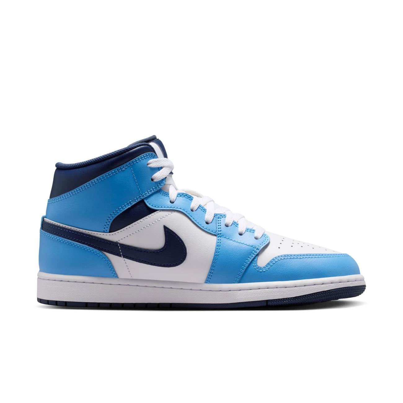 BOTIN NIKE PARA HOMBRE BASKETBALL AIR JORDAN 1 MID - CELESTE DQ8426-405 - 3