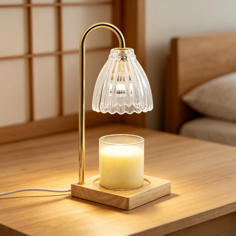 LAMPARA QUEMADORA VELAS ELECTRICO CON TEMPORIZADOR INCLUYE 2 BOMBILLOS MOD TULIPAN - 1