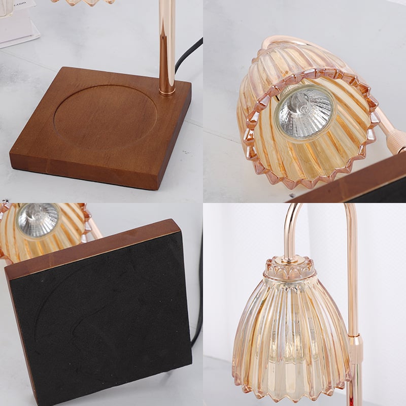 LAMPARA QUEMADORA VELAS ELECTRICO CON TEMPORIZADOR INCLUYE 2 BOMBILLOS MOD TULIPAN - 2