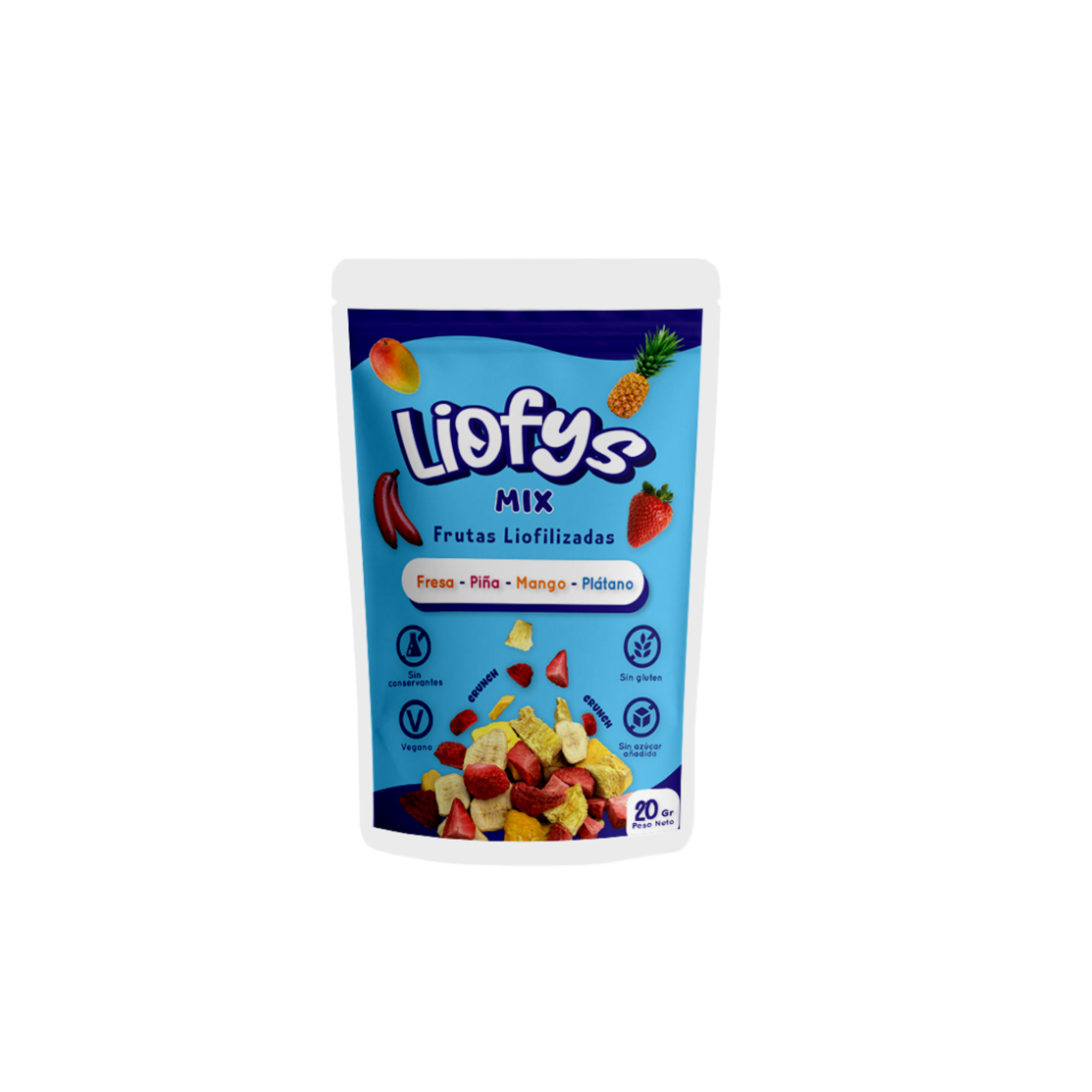 MIX DE FRUTA LIOFILIZADO 20G - SNACK NATURAL KERA SUPERFOODS - 1