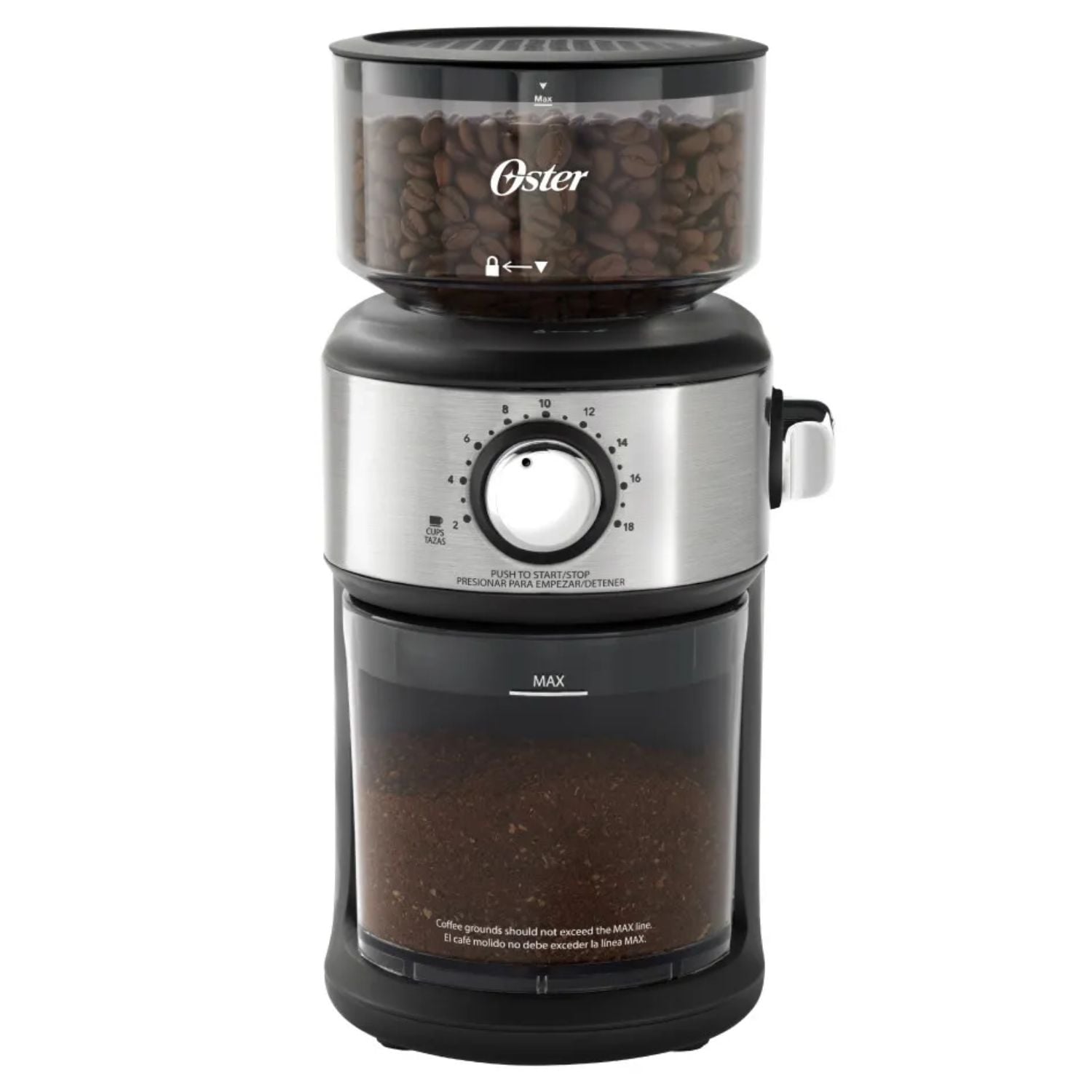 MOLEDORA DE GRANOS DE CAFÉ OSTER BVSTBMH24_053 18 AJUSTES DE GROSOR