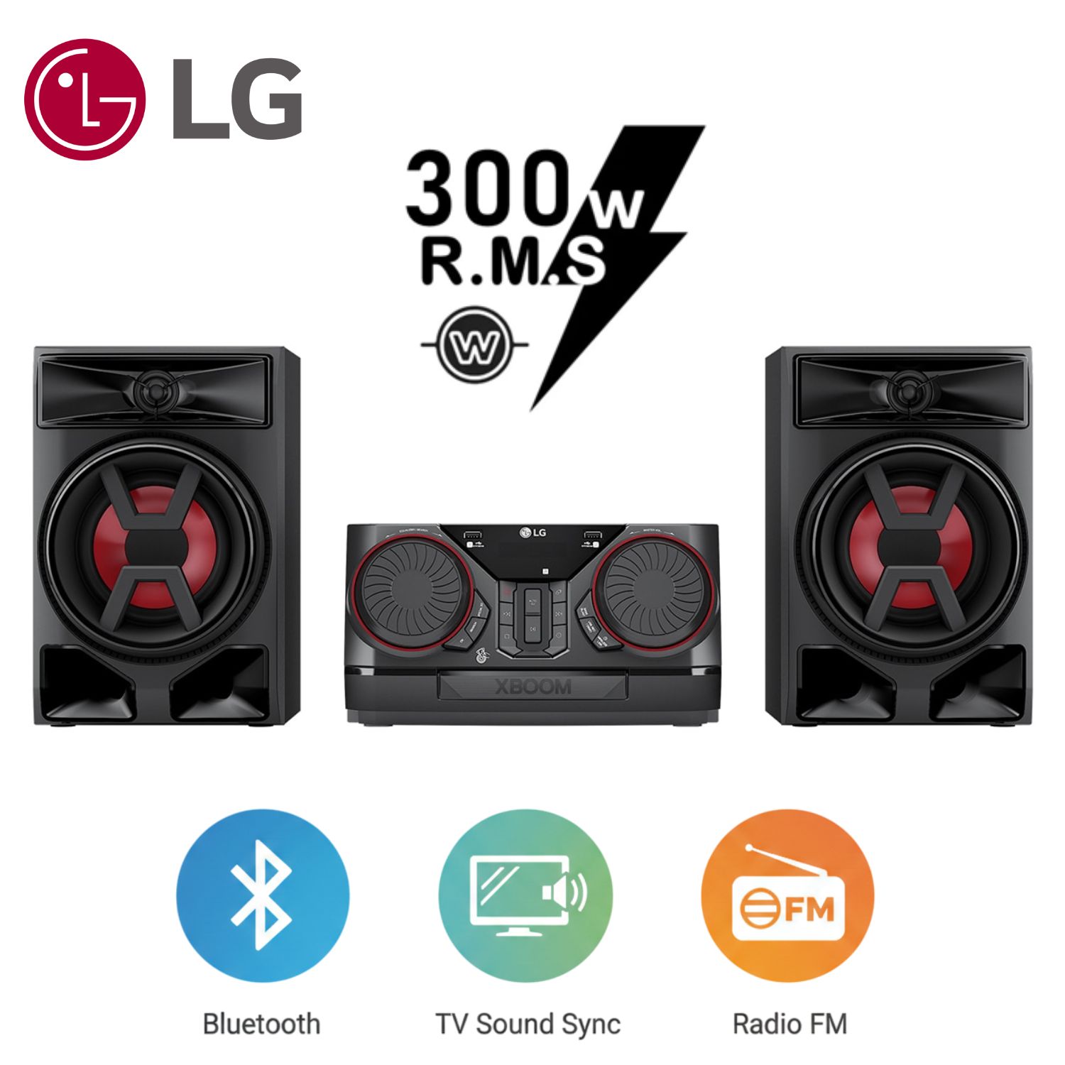 MINICOMPONENTE LG CK43N MULTI BLUETOOTH USB CD 300W - 1