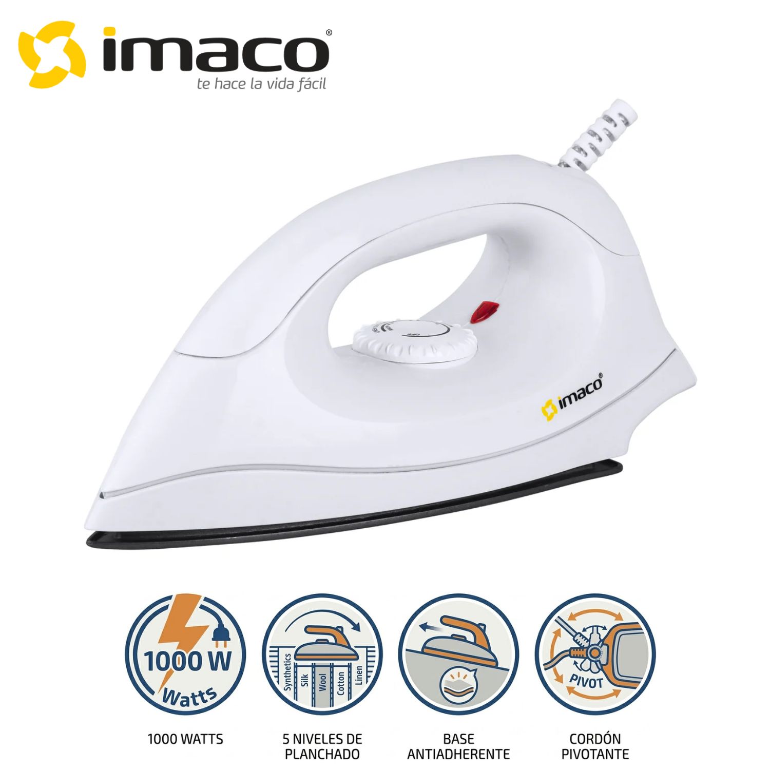 PLANCHA IMACO ID1 SECA LIVIANA ANTI ADHERENTE - 1