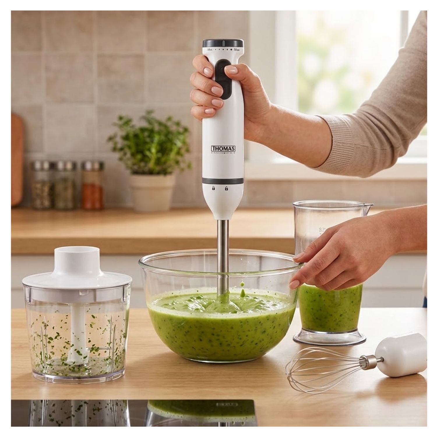 LICUADORA DE INMERSIÓN THOMAS TH-8725 600 WATTS MEZCLAR O LICUAR ALIMENTOS DIRECTAMENTE - 6