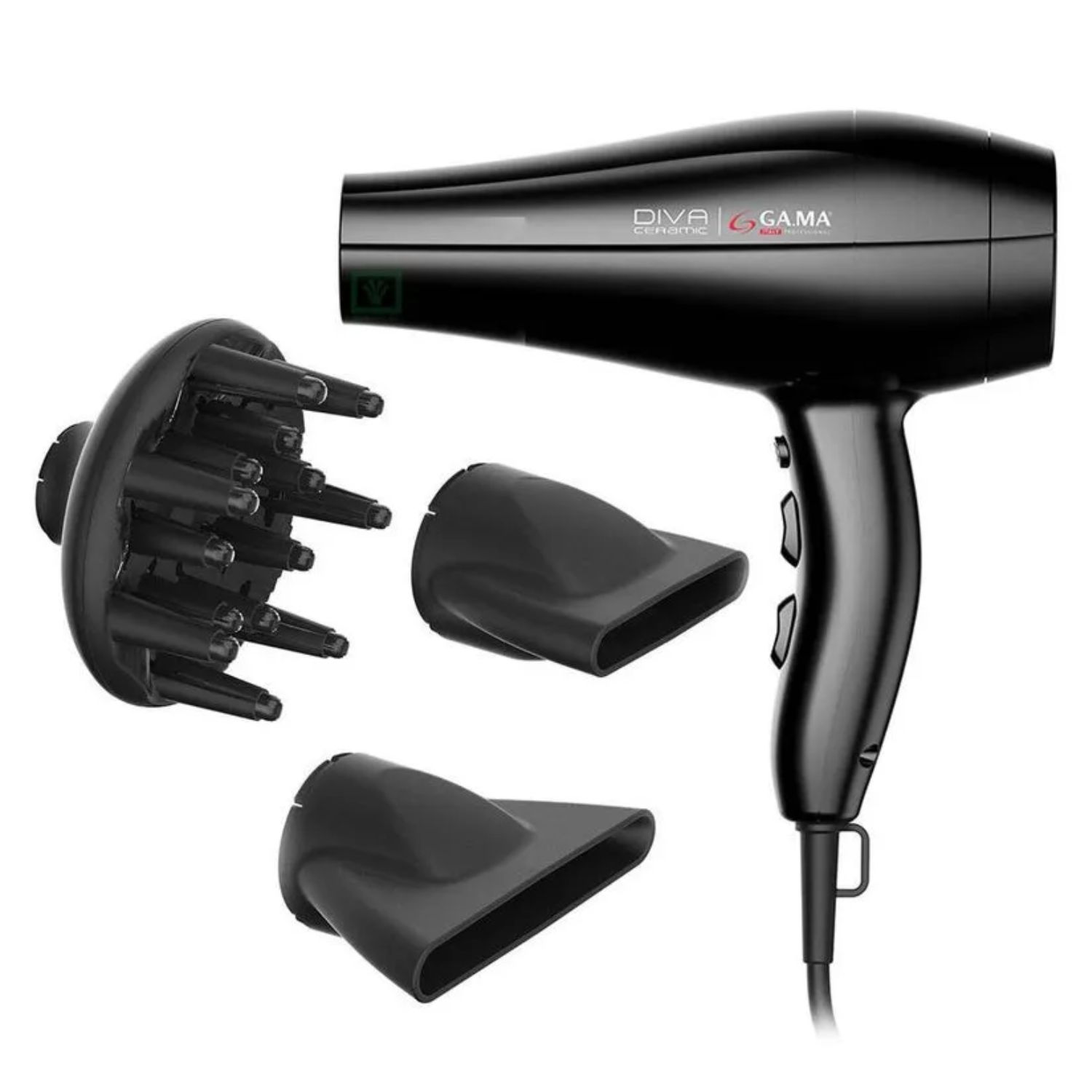 SECADORA PROFESIONAL GAMA DIVA CERÁMICA MOTOR AC  2300 WATTS – NEGRO - 2