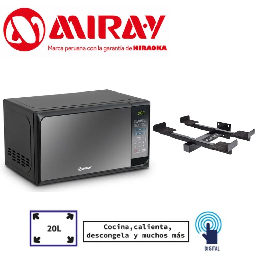 CPROMO HORNO MIRAY HMM20N 20 LITROS CON SOPORTE - 1