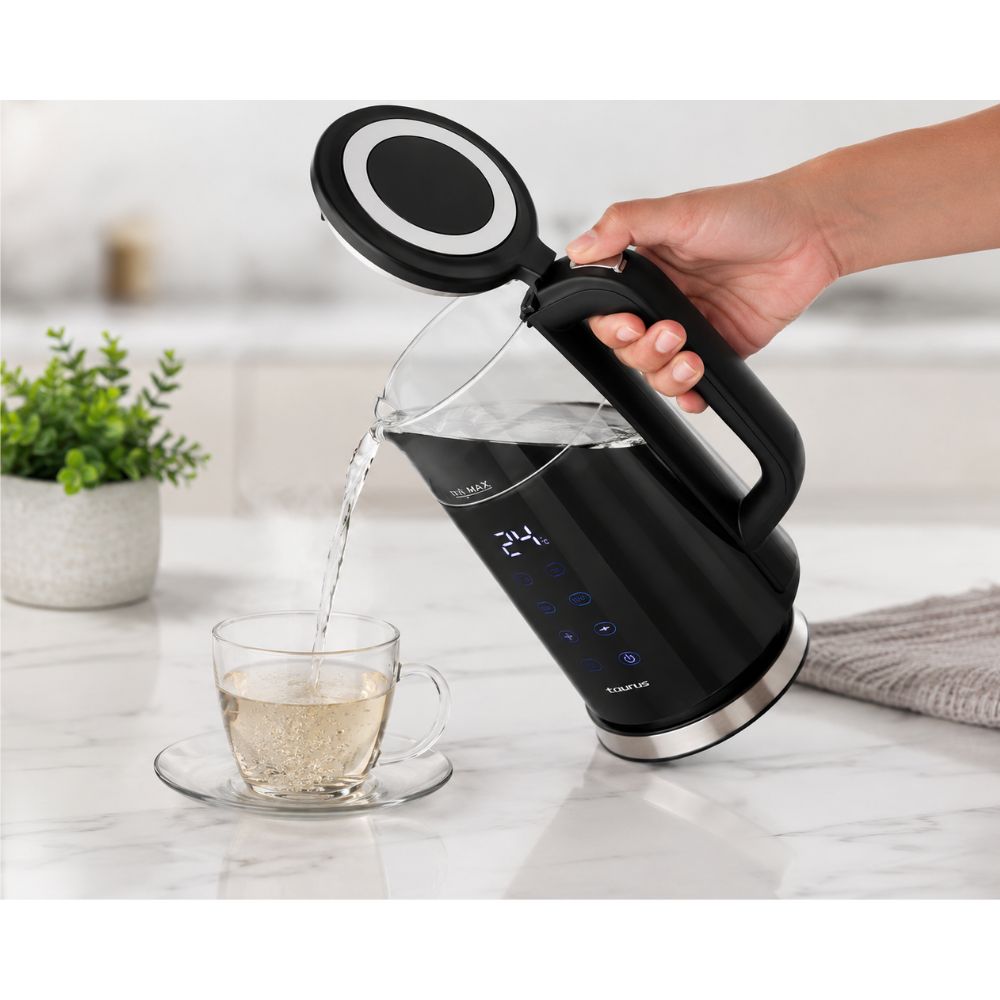 HERVIDOR TAURUS NEOGLASS 1.7 L VIDRIO TEMPERATURA PROGRAMABLE NEGRO - 2