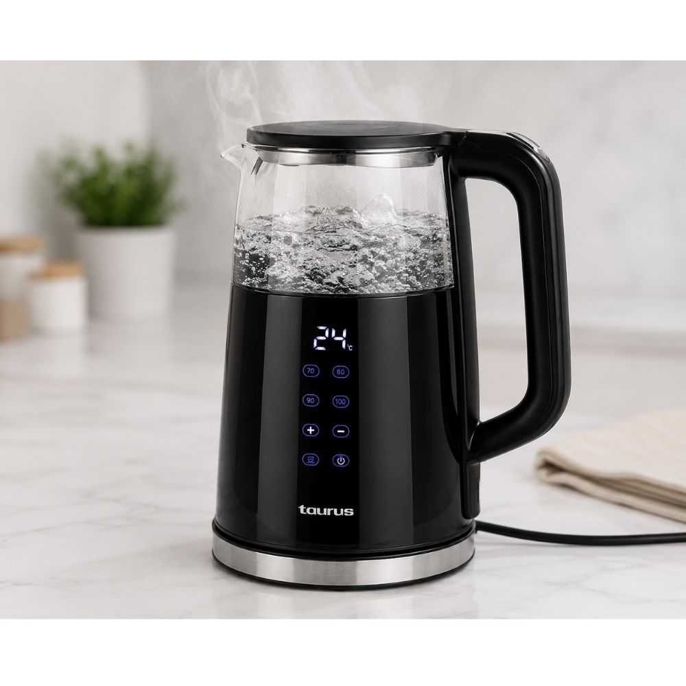 HERVIDOR TAURUS NEOGLASS 1.7 L VIDRIO TEMPERATURA PROGRAMABLE NEGRO - 3