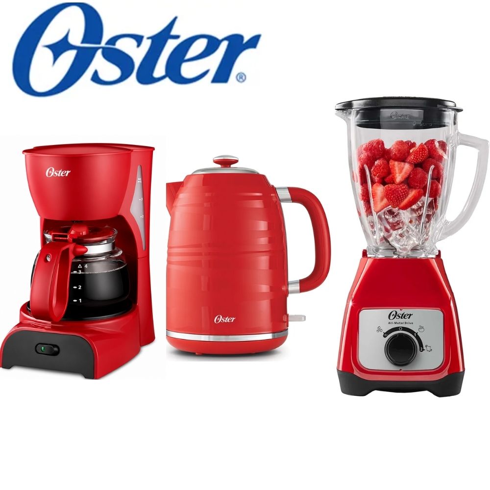 TRICOMBO OSTER LICUADORA BLSTKAG RRD CAFETERA BVSTDCDR5R Y HERVIDOR BVSTKT4177R - 1