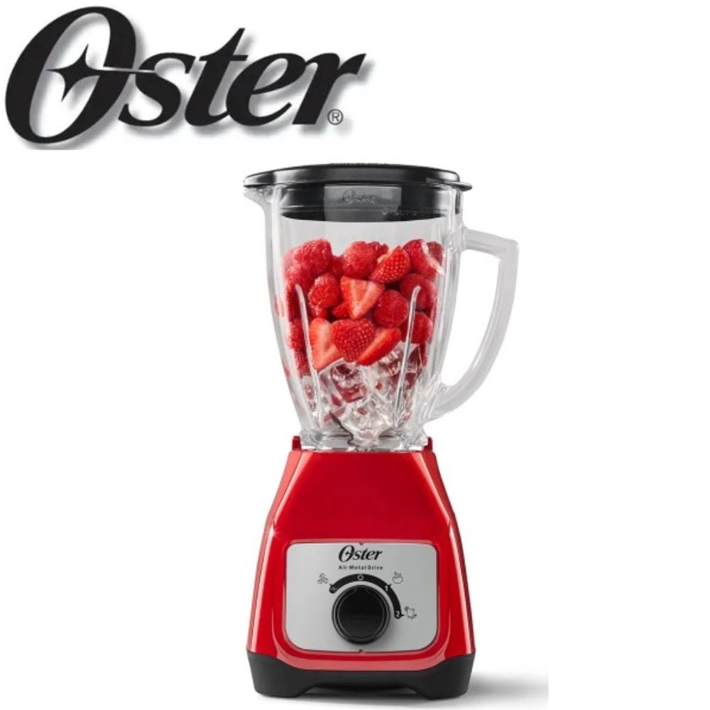 LICUADORA OSTER BLSTKAG RRD 550 W VASO DE VIDRIO Y CONTROL DE PERILLA - 1