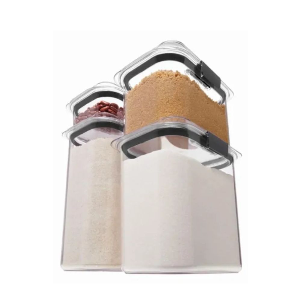 SET DE 4 CONTENEDORES HERMÉTICOS RUBBERMAID 1994253 MADE IN USA - 2