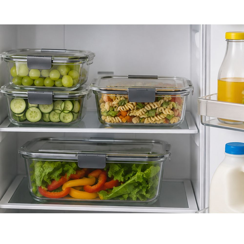 SET DE 5 TAPERS HERMÉTICOS DE VIDRIO RUBBERMAID 2118303 MADE IN USA - 5