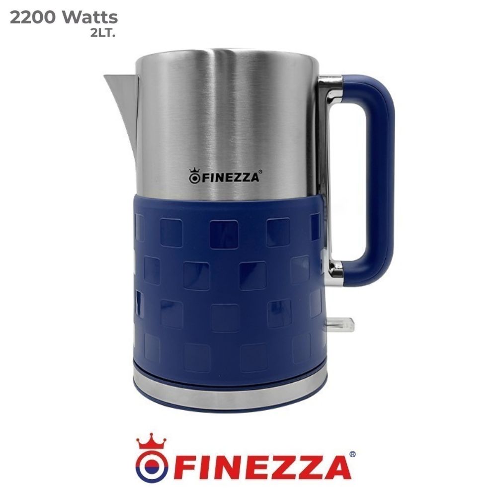 HERVIDOR ELÉCTRICO FINEZZA 2 LITROS ACERO INOXIDABLE AZUL - 1