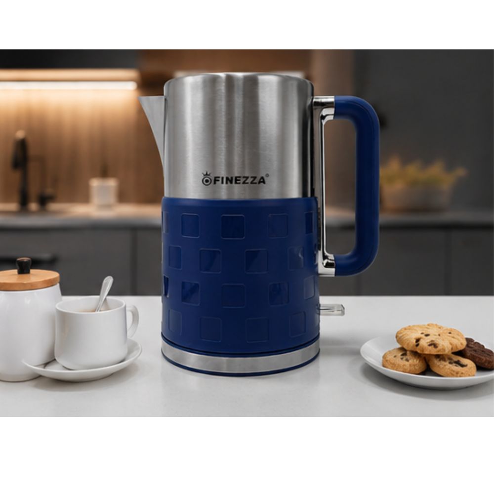 HERVIDOR ELÉCTRICO FINEZZA 2 LITROS ACERO INOXIDABLE AZUL - 3