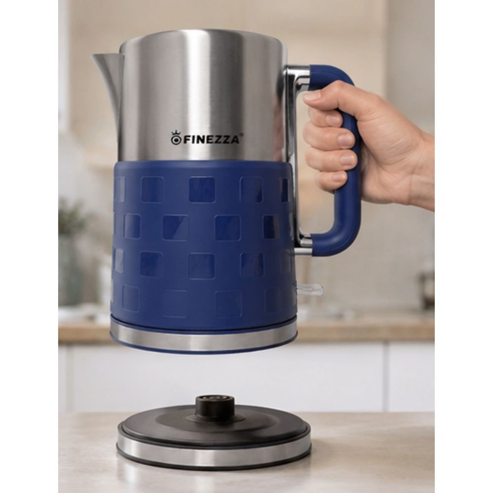 HERVIDOR ELÉCTRICO FINEZZA 2 LITROS ACERO INOXIDABLE AZUL - 4