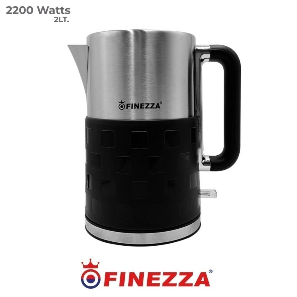 HERVIDOR ELÉCTRICO FINEZZA 2 LITROS ACERO INOXIDABLE NEGRO - 1