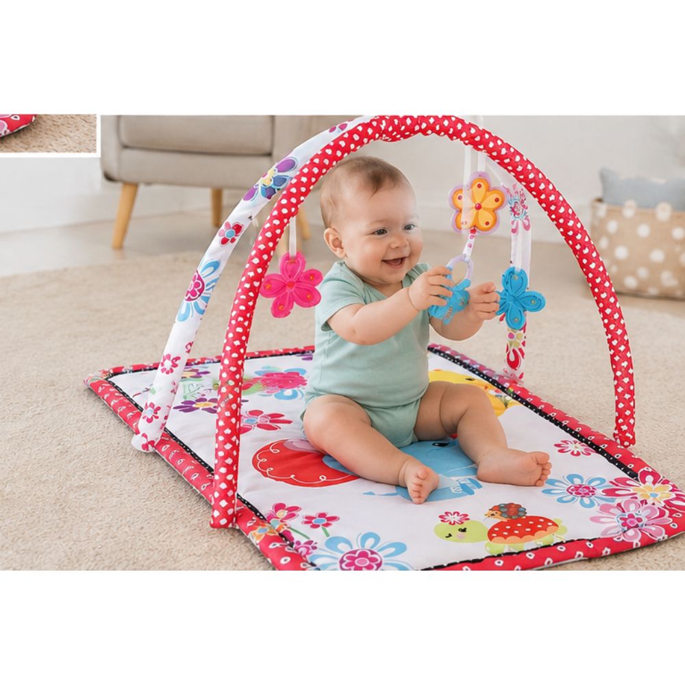 GIMNASIO ROJO IDEAL PARA BEBE CON JUGUETES ELEPHANT - 5