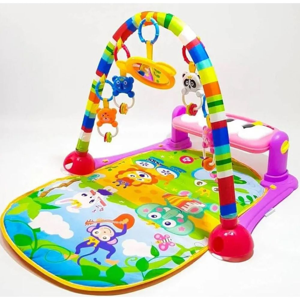 GIMNASIO ROSADO HUANGER SELVA 3 EN 1 CON PIANO MUSICAL - 1