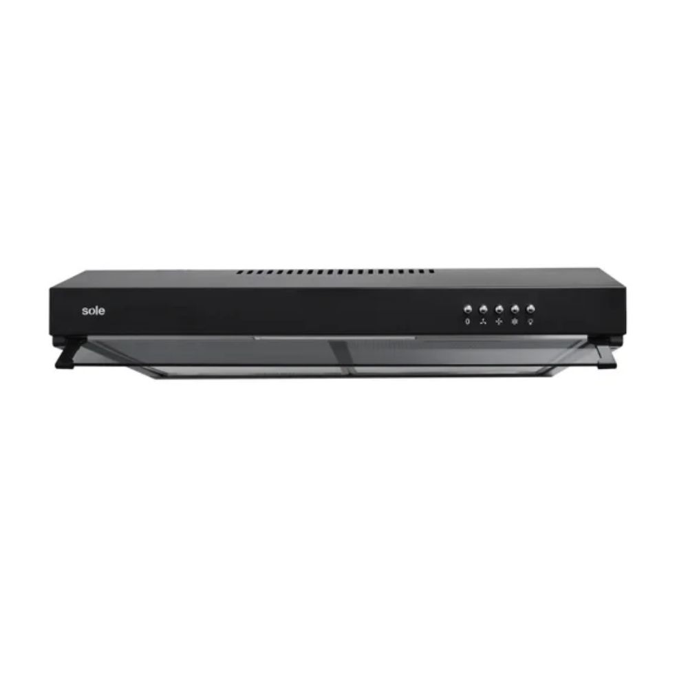 CAMPANA EXTRACTORA SOLE TURE96CO 60 CM ALTO PODER DE SUCCIÓN E ILUMINACIÓN NEGRO - 2
