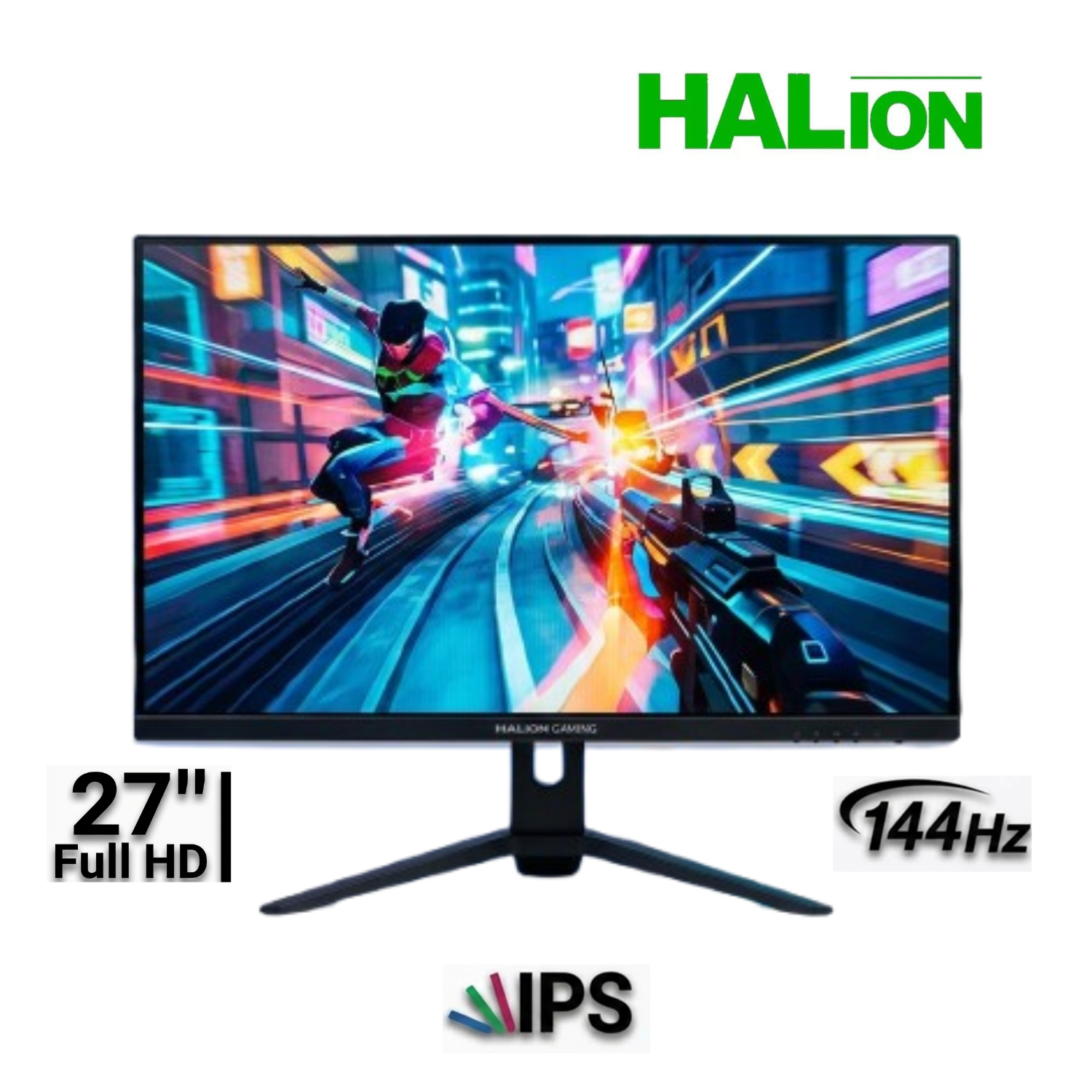 MONITOR HALION GAMING HS2703FC 27' FULL HD SIN MARCO CON VA 144HZ - 1
