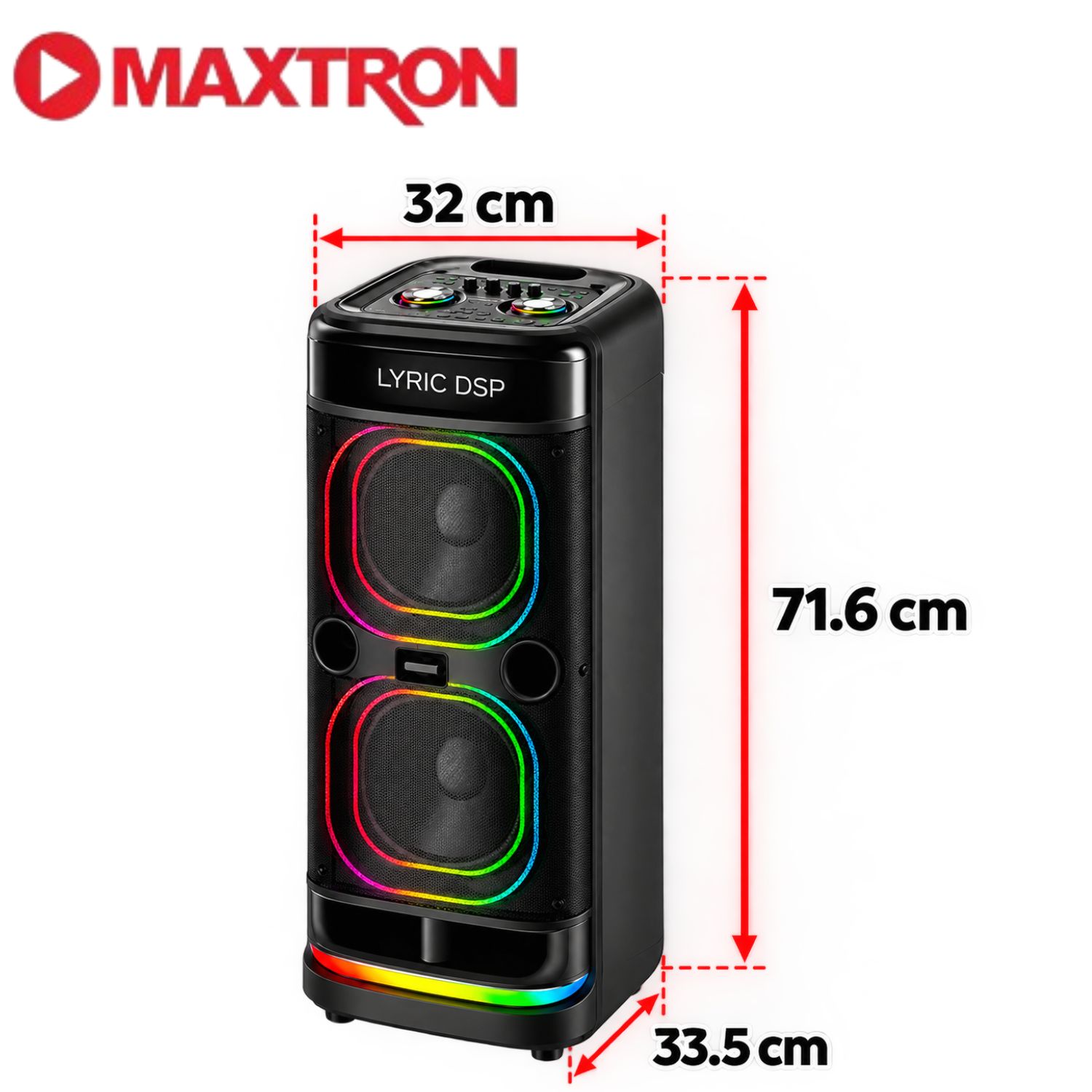 PARLANTE MAXTRON FREEDOM MX 802AC USB BT CON 02 MICROFONOS - 3