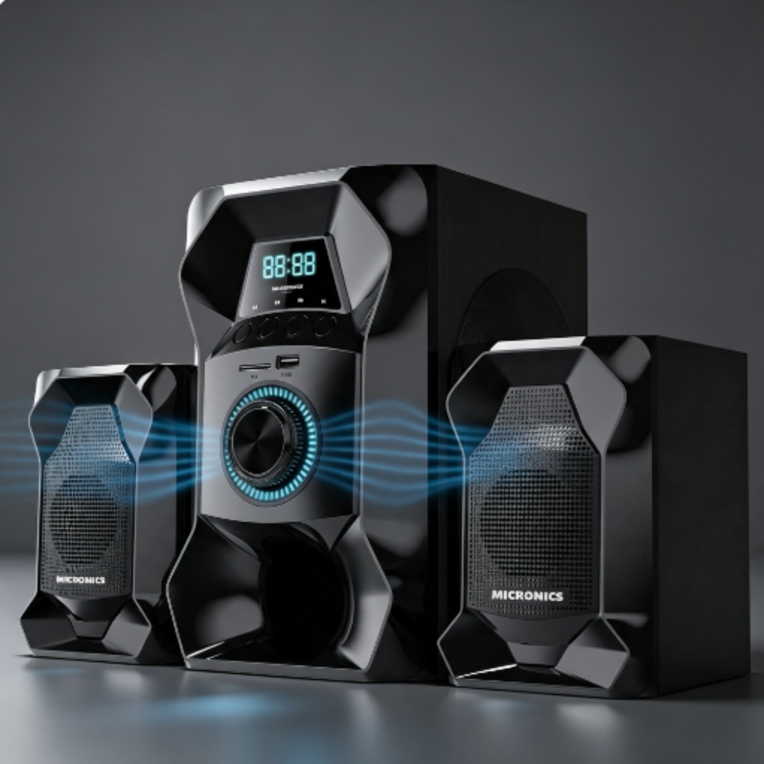 PARLANTE MICRONICS FENIX MIC-S7502BT 2.1 USB BLUETOOTH - 4