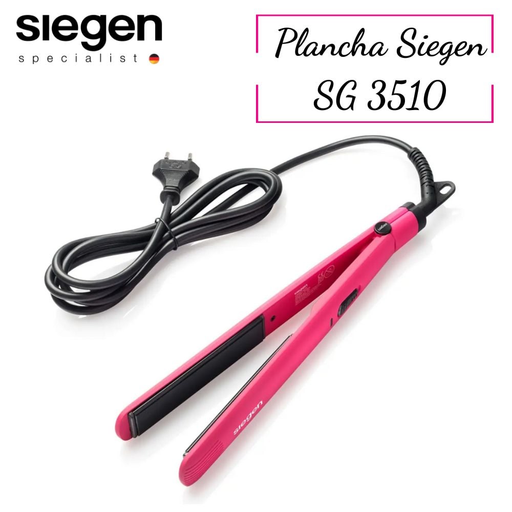 PLANCHA ALISADORA DE CABELLO SIEGEN SG 3510 PLANCHA ALISADORA CABELLO ROSADA SG-3510 - 3