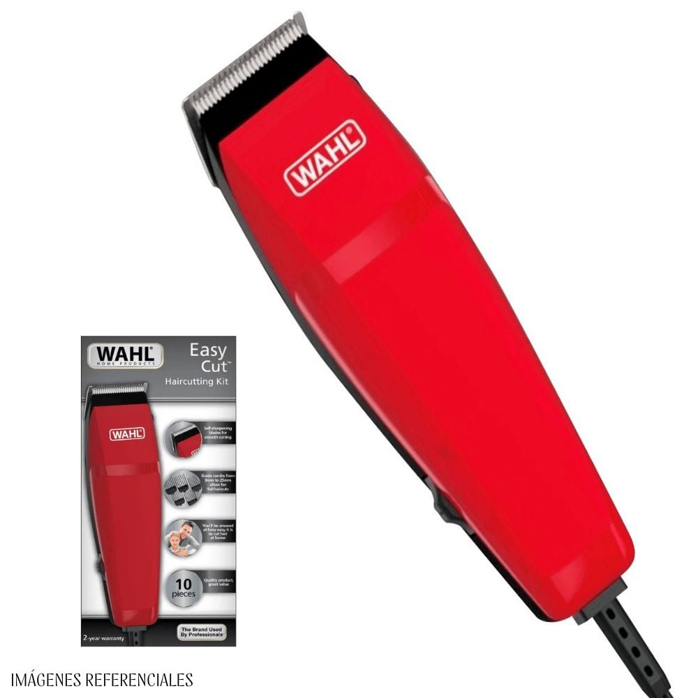 MAQUINA DE CORTAR CABELLO WAHL EASY CUT 10 PIEZAS – ROJO - 4