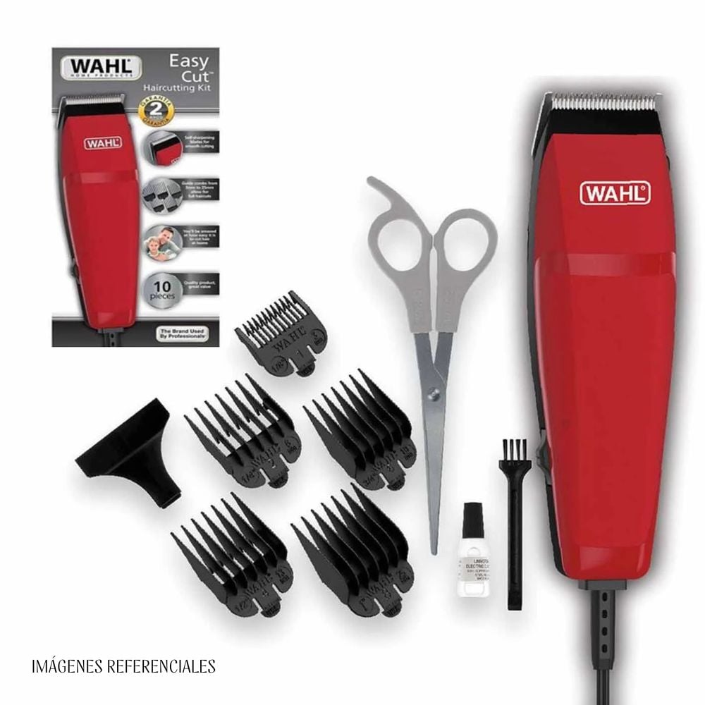 MAQUINA DE CORTAR CABELLO WAHL EASY CUT 10 PIEZAS – ROJO - 5