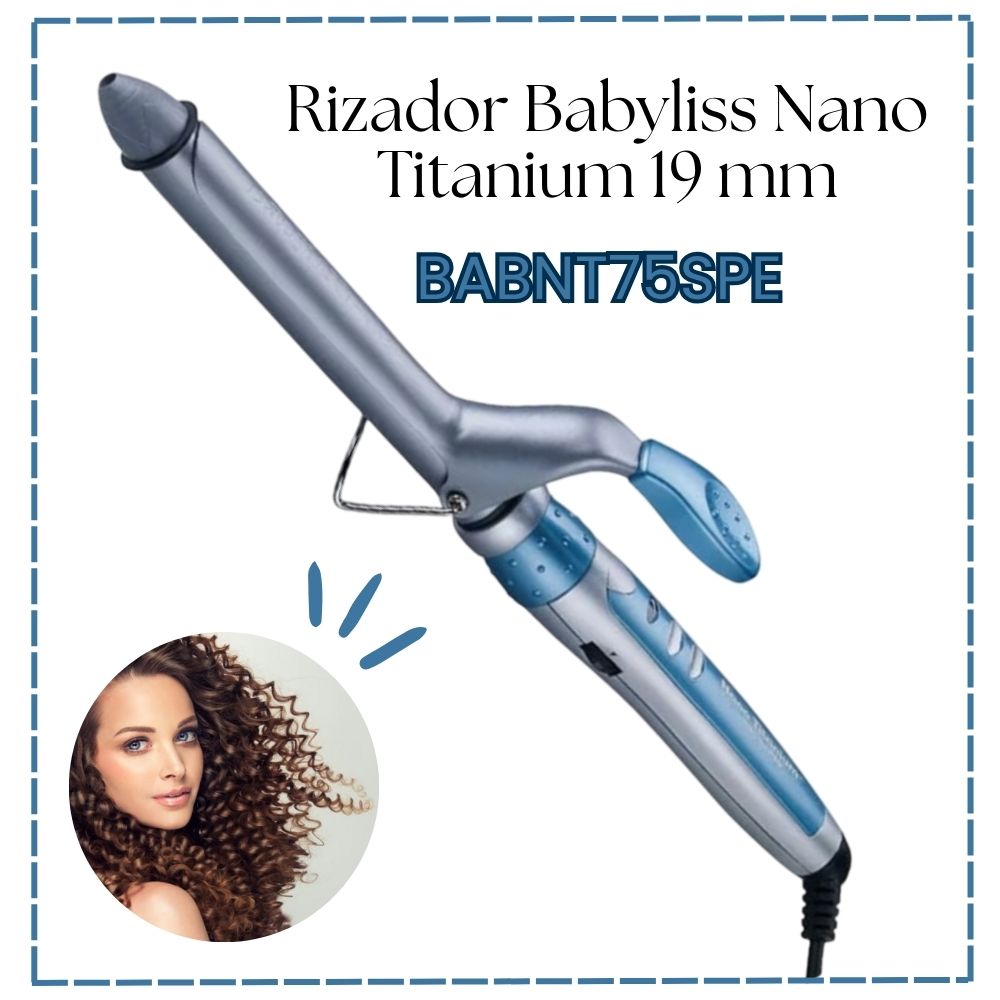 RIZADOR DE CABELLO BABYLISS PRO BABNT75SPE NANO TITANIUM 3/4" 19MM 401°F - 1