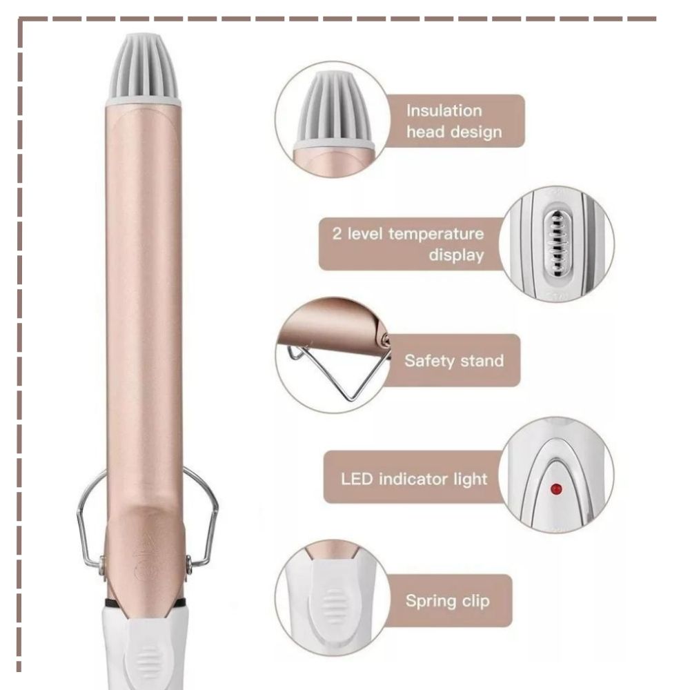 RIZADOR DE CABELLO ROZIA HR721 CERÁMICA CURLING IRON - 5