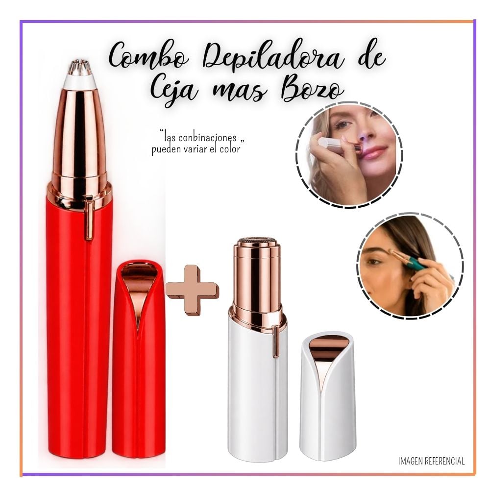 COMBO INALÁMBRICO DEPILADORA CEJA Y DEPILADOR BOZO 1 VELOCIDAD - 2