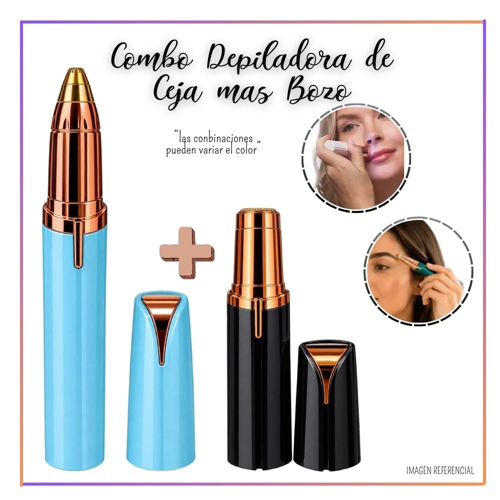COMBO INALÁMBRICO DEPILADORA CEJA Y DEPILADOR BOZO 1 VELOCIDAD - 3