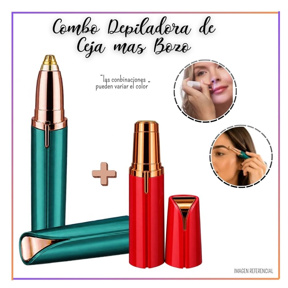 COMBO INALÁMBRICO DEPILADORA CEJA Y DEPILADOR BOZO 1 VELOCIDAD - 4